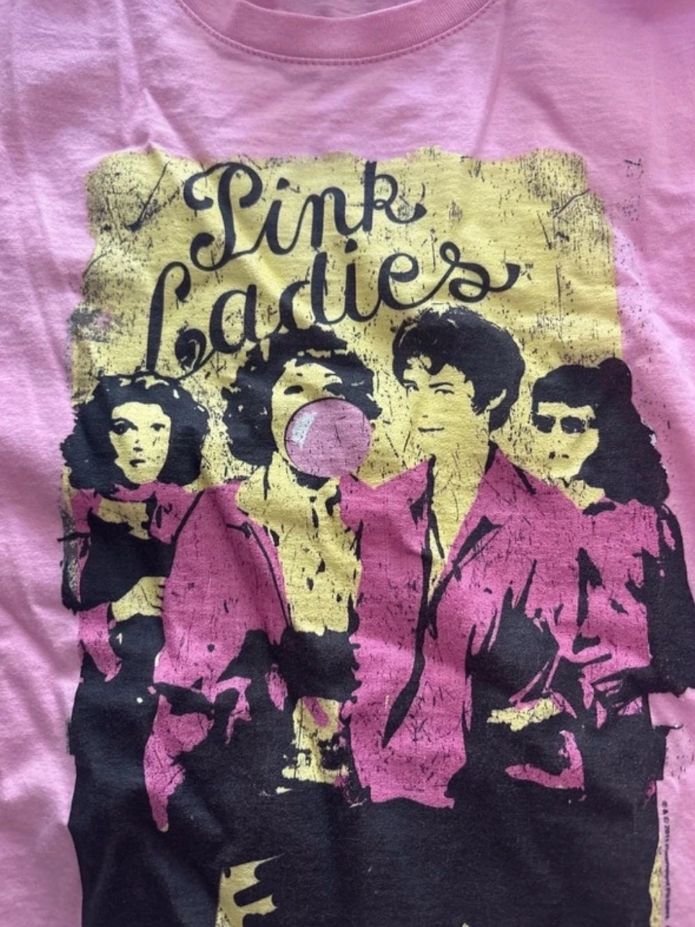 Source Unknown Pink Short Sleeve Tee with Graphic 'Pink Ladies'